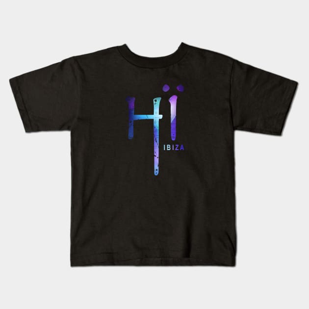 HI IBIZA - COLLECTOR DESIGN EDITION Kids T-Shirt by BACK TO THE 90´S